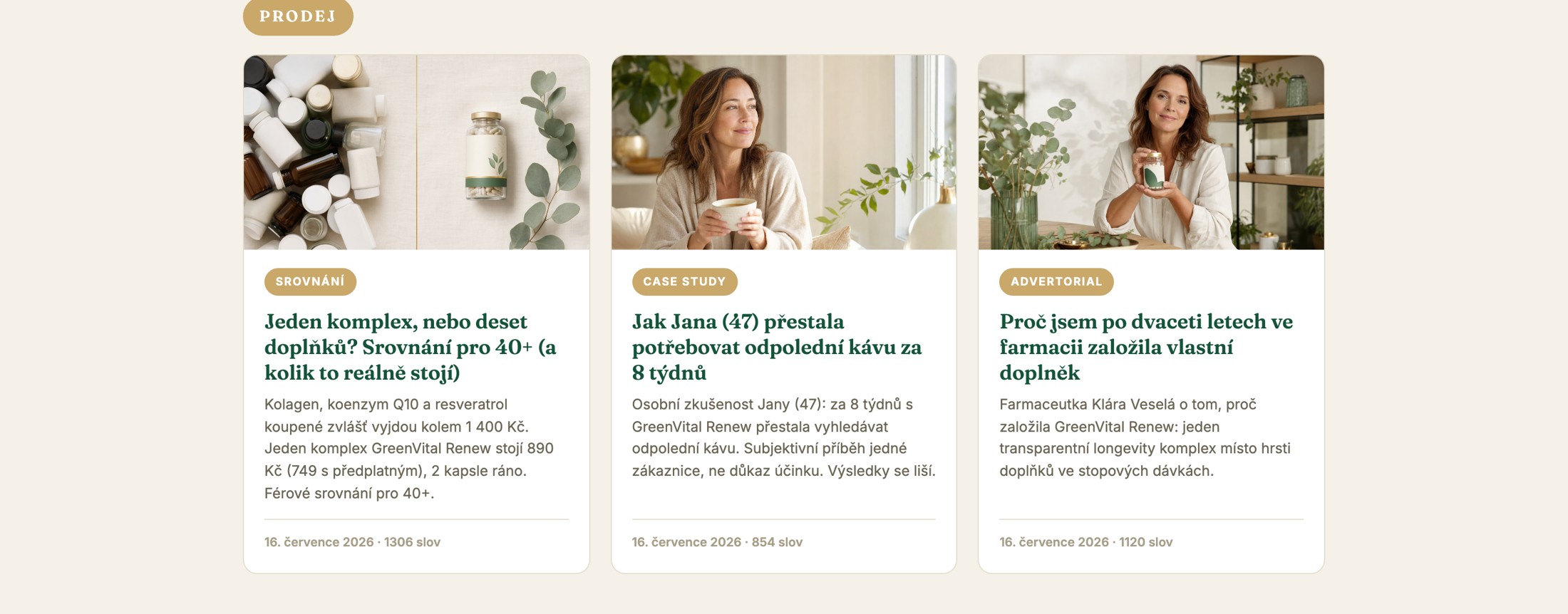 Prodejní články na blogu: srovnání, případová studie a advertoriál.
